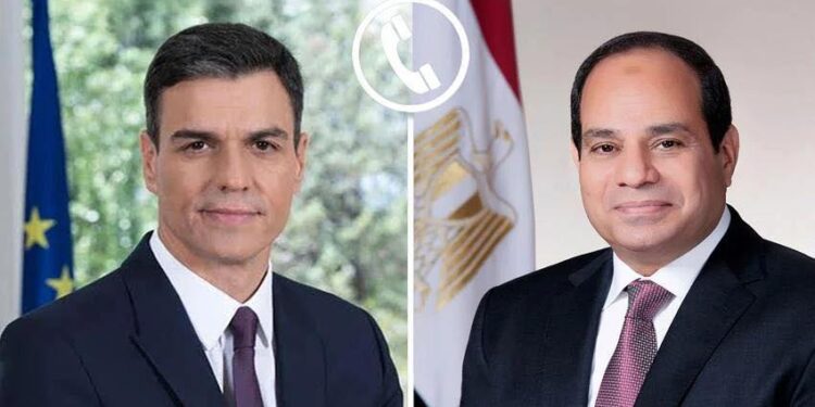 الرئيس السيسي يبحث مع بيدرو سانشيز التعاون الثنائي والتطورات الإقليمية